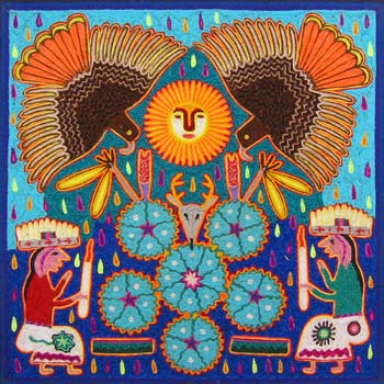 Entrega de ofrendas en Wirikuta